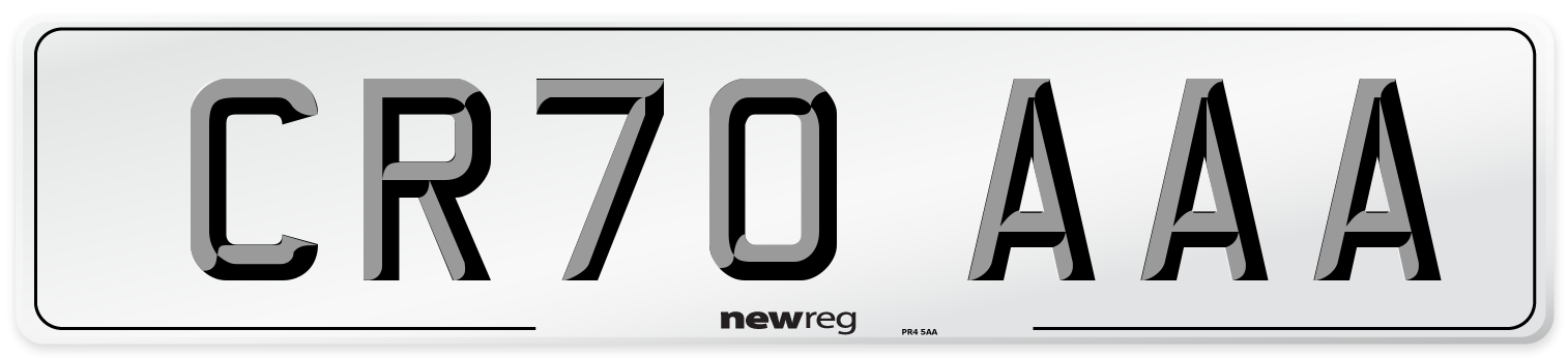 CR70 AAA Number Plate from New Reg